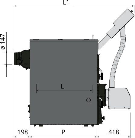 L1 ø 147 L 198 418 P