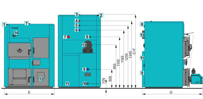 Granulas apkures katls CENTROMETAL CENTRO PLUS